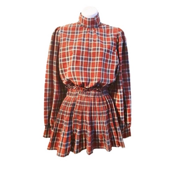 storets Dresses & Skirts - Storets Talia Tartan Plaid Co Ord Set Skirt Blouse